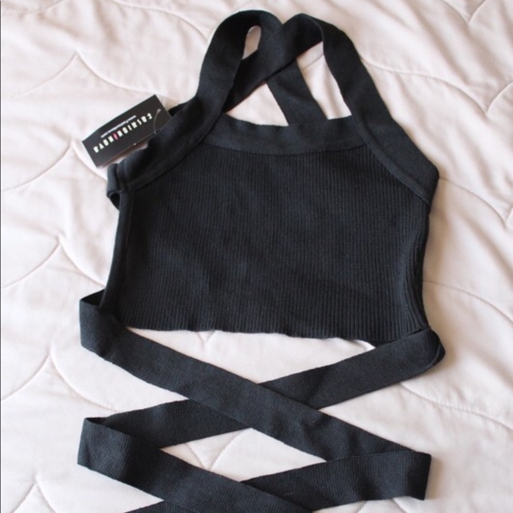 Fashion Nova Lace Up Top